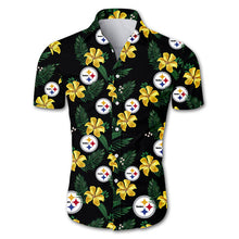 Load image into Gallery viewer, Washington Redskins NFL Apparel Men Comfortable Polyester Flower Button Shirt Personalized Full Color Full Plus Size Best Gift Printed Logo Team