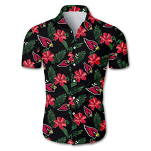 Load image into Gallery viewer, Washington Redskins NFL Apparel Men Comfortable Polyester Flower Button Shirt Personalized Full Color Full Plus Size Best Gift Printed Logo Team