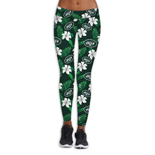 Load image into Gallery viewer, Carolina Panthers NFL Women Premium Fabric Legging Flower Allover Print Personalized Full Color Full Plus Size Best Gift Printed Logo Team