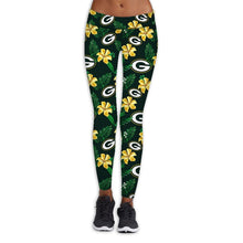 Load image into Gallery viewer, Carolina Panthers NFL Women Premium Fabric Legging Flower Allover Print Personalized Full Color Full Plus Size Best Gift Printed Logo Team