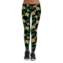 Load image into Gallery viewer, Carolina Panthers NFL Women Premium Fabric Legging Flower Allover Print Personalized Full Color Full Plus Size Best Gift Printed Logo Team