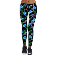 Load image into Gallery viewer, Carolina Panthers NFL Women Premium Fabric Legging Flower Allover Print Personalized Full Color Full Plus Size Best Gift Printed Logo Team