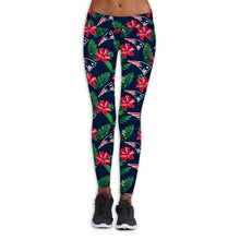 Load image into Gallery viewer, Carolina Panthers NFL Women Premium Fabric Legging Flower Allover Print Personalized Full Color Full Plus Size Best Gift Printed Logo Team