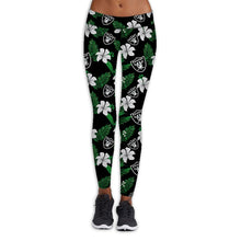 Load image into Gallery viewer, Carolina Panthers NFL Women Premium Fabric Legging Flower Allover Print Personalized Full Color Full Plus Size Best Gift Printed Logo Team
