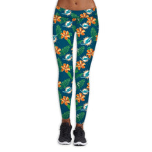 Load image into Gallery viewer, Carolina Panthers NFL Women Premium Fabric Legging Flower Allover Print Personalized Full Color Full Plus Size Best Gift Printed Logo Team