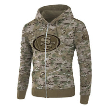 Load image into Gallery viewer, San Francisco 49ers NFL Apparel Men/Women Comfortable 3D Zip Hoodie Personalized Full Color Full Plus Size Best Gift Printed Logo Team