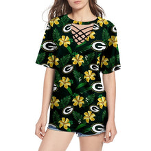 Load image into Gallery viewer, Jacksonville Jaguars NFL Women Polyester Bandage T-Shirt Personalized Full Color Full Plus Size Best Gift Printed Logo Team