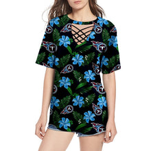Load image into Gallery viewer, Jacksonville Jaguars NFL Women Polyester Bandage T-Shirt Personalized Full Color Full Plus Size Best Gift Printed Logo Team