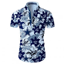 Load image into Gallery viewer, Dallas Cowboys NFL Apparel Men Short Sleeves Hawaiian Button Up Shirt Personalized Full Color Full Plus Size Best Gift Printed Logo Team