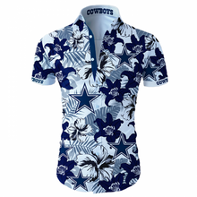 Load image into Gallery viewer, Dallas Cowboys NFL Apparel Men Short Sleeves Hawaiian Button Up Shirt Personalized Full Color Full Plus Size Best Gift Printed Logo Team