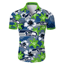 Load image into Gallery viewer, Dallas Cowboys NFL Apparel Men Short Sleeves Hawaiian Button Up Shirt Personalized Full Color Full Plus Size Best Gift Printed Logo Team